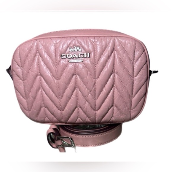 Coach Handbags - Coach Pink Quilted Crossbody Bag-(#0176)